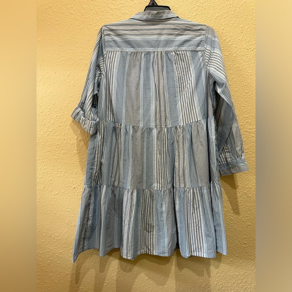 Time and Tru Blue & White Cotton Dress - Picture 3 of 3